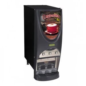 Bunn iMIX-3+ iMIX®-3S Plus Hot Drink Dispenser, Cappuccino Display, 3 Hoppers, Black (38600.0001)