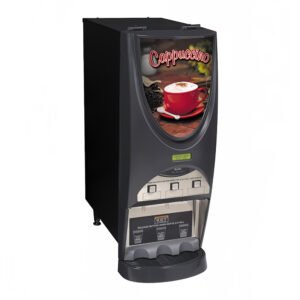 Bunn iMIX-3 4 1/2 gal Hot Beverage Dispenser w/ (3) 8 lb Hoppers & Cappuccino Display, Black (38600.0050)