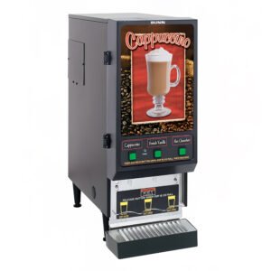Bunn FMD-3 Fresh Mix Hot Powdered Drink Machine, 3 Hoppers, Cafe Display, 120v (SET00.0197)