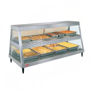 Hatco GRHD-4PD 58 1/2" Full Service Countertop Heated Display Case  - (2) Shelves, 120v