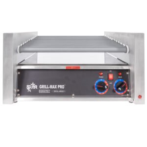 Star 30SC 30 Grill-Max® Hot Dog Roller Grill w/ Manual Controls - Slanted Top, 120v
