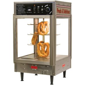 Winco 51012 19"W Pass Thru Heated Pizza/Pretzel Merchandiser, 120v