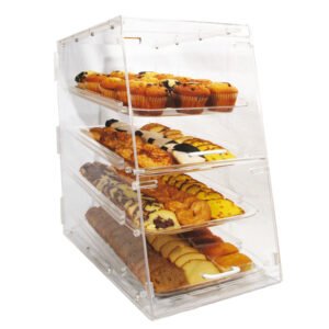 Winco ADC-4 Countertop Display Case w/ (4) 12 x 18" Trays, 14 x 24 x 24", Clear