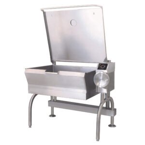 Cleveland SEL40T1 40 gal. Tilt Skillet - Open Leg Base, Peened Interior, Strainer, 240v/3ph