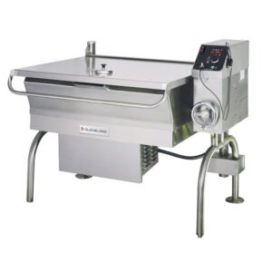 Cleveland SGL40T1 40 gal. Tilt Skillet - Open Leg Base, Peened Interior, Strainer, Liquid Propane