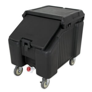 Cambro ICS100L110 100 lb SlidingLid™ Insulated Mobile Ice Caddy - Plastic, Black