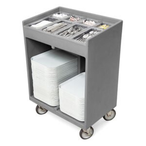 Cambro TC1418191 Tray & Silver Cart - Pans/Cover, Granite Gray