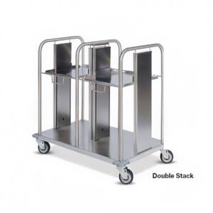 Dinex DXPIDT2S1622 Double Open Mobile Tray Dispenser w/ 300 Tray Capacity, 16" x 22"