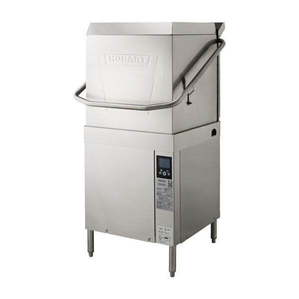 Hobart AM16 base door-type commercial dishwasher—quarter-right view.